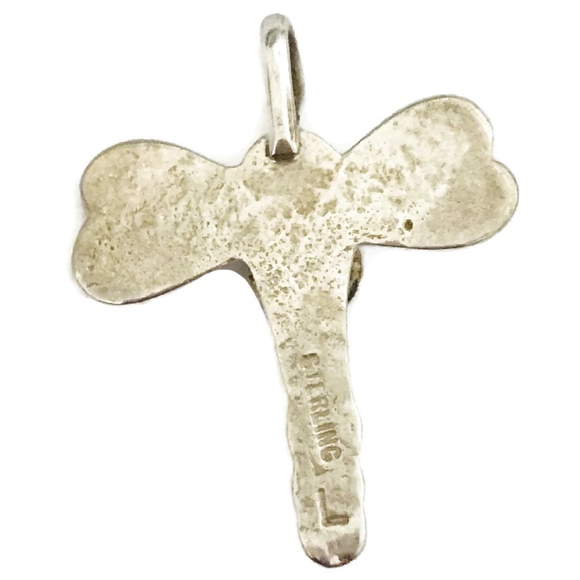 Dragonfly Sterling Silver Turquoise Howlite - Picture 3 of 4